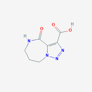 molecular formula C7H8N4O3 B13271198 4-Oxo-4H,5H,6H,7H,8H-[1,2,3]triazolo[1,5-a][1,4]diazepine-3-carboxylic acid 