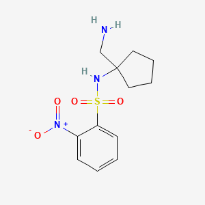 N-[1-(Aminomethyl)cyclopentyl]-2-nitrobenzene-1-sulfonamide