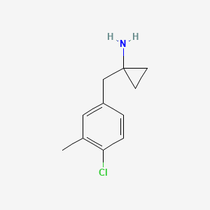 1-[(4-Chloro-3-methylphenyl)methyl]cyclopropan-1-amine