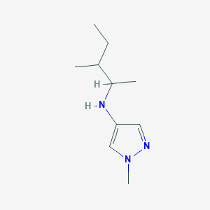 molecular formula C10H19N3 B13271253 1-methyl-N-(3-methylpentan-2-yl)-1H-pyrazol-4-amine 