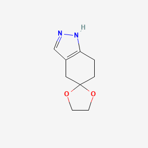 molecular formula C9H12N2O2 B1327128 1',4',6',7'-四氢螺[1,3-二噁烷-2,5'-吲唑] CAS No. 1204218-41-6