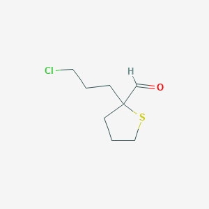 2-(3-Chloropropyl)thiolane-2-carbaldehyde