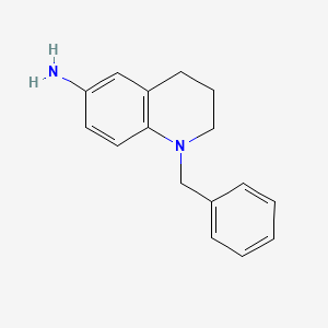 molecular formula C16H18N2 B13271345 1-Benzyl-1,2,3,4-tetrahydroquinolin-6-amine 