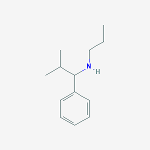 molecular formula C13H21N B13271355 (2-Methyl-1-phenylpropyl)(propyl)amine 