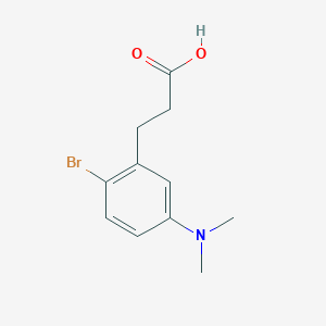 molecular formula C11H14BrNO2 B13271357 3-[2-Bromo-5-(dimethylamino)phenyl]propanoic acid 