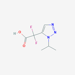 molecular formula C7H9F2N3O2 B13271379 2,2-Difluoro-2-[1-(propan-2-yl)-1H-1,2,3-triazol-5-yl]acetic acid 