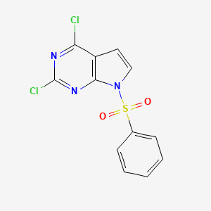 B1327139 2,4-Dichloro-7-(phenylsulfonyl)-7H-pyrrolo[2,3-d]pyrimidine CAS No. 1131992-22-7
