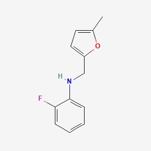 molecular formula C12H12FNO B13271398 2-fluoro-N-[(5-methylfuran-2-yl)methyl]aniline CAS No. 908146-96-3