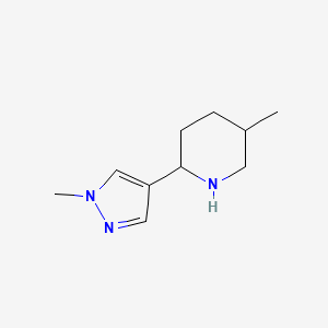 5-methyl-2-(1-methyl-1H-pyrazol-4-yl)piperidine