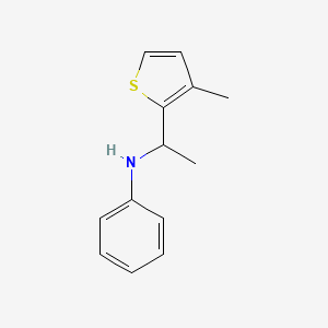 N-[1-(3-methylthiophen-2-yl)ethyl]aniline