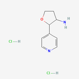 2-(Pyridin-4-yl)oxolan-3-amine dihydrochloride