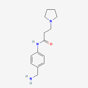 N-[4-(Aminomethyl)phenyl]-3-(pyrrolidin-1-YL)propanamide