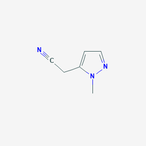 molecular formula C6H7N3 B1327165 2-(1-甲基-1H-吡唑-5-基)乙腈 CAS No. 1071814-43-1