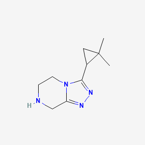 3-(2,2-Dimethylcyclopropyl)-5H,6H,7H,8H-[1,2,4]triazolo[4,3-a]pyrazine