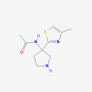 N-[3-(4-methyl-1,3-thiazol-2-yl)pyrrolidin-3-yl]acetamide