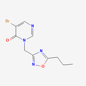 5-Bromo-3-[(5-propyl-1,2,4-oxadiazol-3-yl)methyl]-3,4-dihydropyrimidin-4-one