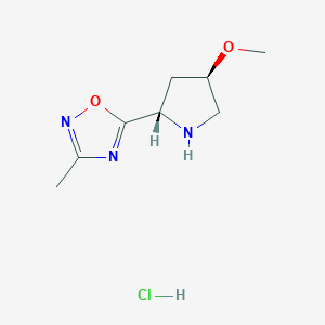 5-[(2S,4R)-4-Methoxypyrrolidin-2-yl]-3-methyl-1,2,4-oxadiazole hydrochloride