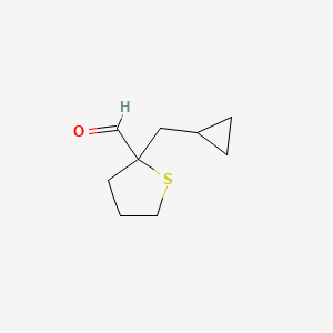 2-(Cyclopropylmethyl)thiolane-2-carbaldehyde