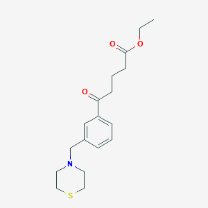 Ethyl 5-oxo-5-[3-(thiomorpholinomethyl)phenyl]valerate