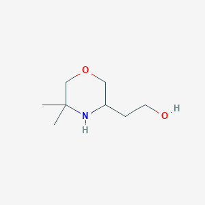 2-(5,5-Dimethylmorpholin-3-YL)ethan-1-OL