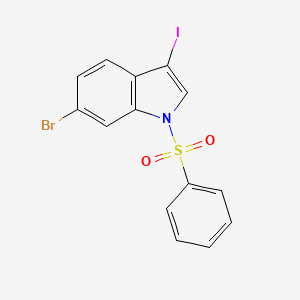 1h-Indole,6-bromo-3-iodo-1-(phenylsulfonyl)-