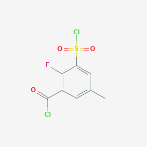 3-(Chlorosulfonyl)-2-fluoro-5-methylbenzoyl chloride