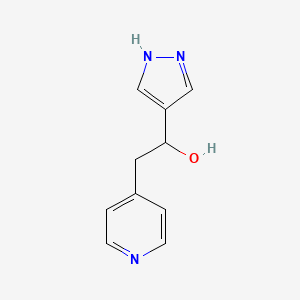 1-(1H-Pyrazol-4-yl)-2-(pyridin-4-yl)ethan-1-ol