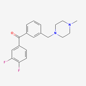 molecular formula C19H20F2N2O B1327203 3,4-二氟-3'-(4-甲基哌嗪甲基)二苯甲酮 CAS No. 898789-33-8