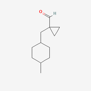 1-[(4-Methylcyclohexyl)methyl]cyclopropane-1-carbaldehyde