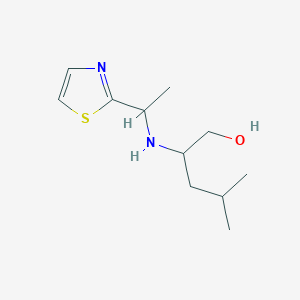 4-Methyl-2-{[1-(1,3-thiazol-2-yl)ethyl]amino}pentan-1-ol