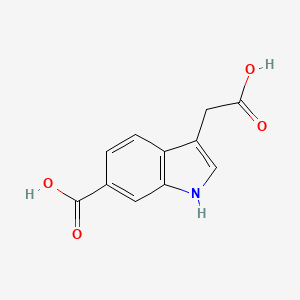 3-(carboxymethyl)-1H-indole-6-carboxylic acid