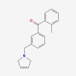 molecular formula C19H19NO B1327210 2-Methyl-3'-(3-Pyrrolinomethyl)benzophenon CAS No. 898789-59-8