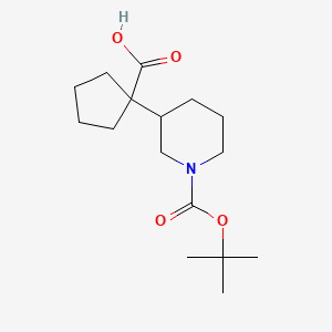 1-{1-[(Tert-butoxy)carbonyl]piperidin-3-yl}cyclopentane-1-carboxylic acid