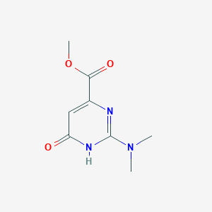 molecular formula C8H11N3O3 B13272162 Methyl 2-(dimethylamino)-6-hydroxypyrimidine-4-carboxylate 