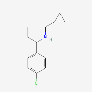 molecular formula C13H18ClN B13272164 [1-(4-Chlorophenyl)propyl](cyclopropylmethyl)amine 