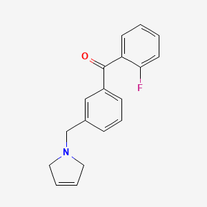 molecular formula C18H16FNO B1327217 (3-((2,5-Dihidro-1H-pirrol-1-il)metil)fenil)(2-fluorofenil)metanona CAS No. 898749-23-0