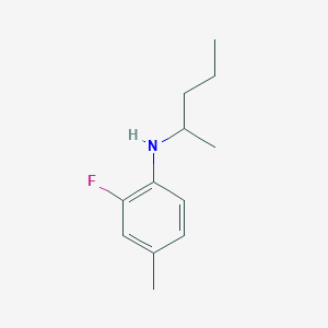 molecular formula C12H18FN B13272188 2-fluoro-4-methyl-N-(pentan-2-yl)aniline 