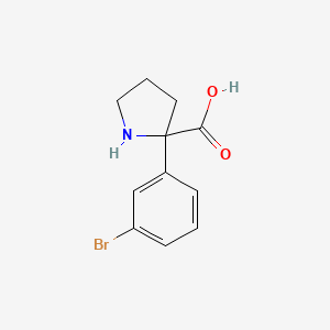 2-(3-Bromophenyl)pyrrolidine-2-carboxylic acid