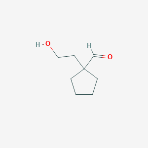 1-(2-Hydroxyethyl)cyclopentane-1-carbaldehyde