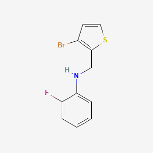 N-[(3-bromothiophen-2-yl)methyl]-2-fluoroaniline