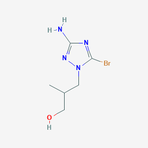 3-(3-Amino-5-bromo-1H-1,2,4-triazol-1-yl)-2-methylpropan-1-ol