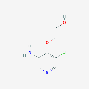 molecular formula C7H9ClN2O2 B13272263 2-[(3-Amino-5-chloropyridin-4-yl)oxy]ethan-1-ol 