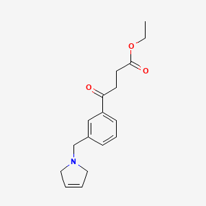 molecular formula C17H21NO3 B1327227 4-(3-((2,5-二氢-1H-吡咯-1-基)甲基)苯基)-4-氧代丁酸乙酯 CAS No. 898749-76-3