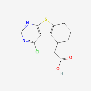 2-{3-Chloro-8-thia-4,6-diazatricyclo[7.4.0.0,2,7]trideca-1(9),2,4,6-tetraen-13-yl}acetic acid