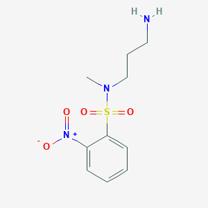 molecular formula C10H15N3O4S B13272308 N-(3-aminopropyl)-N-methyl-2-nitrobenzenesulfonamide 