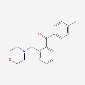 molecular formula C19H21NO2 B1327232 4'-甲基-2-吗啉甲基苯甲酮 CAS No. 898749-93-4