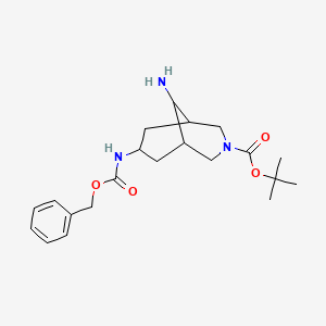 Tert-butyl 9-amino-7-{[(benzyloxy)carbonyl]amino}-3-azabicyclo[3.3.1]nonane-3-carboxylate