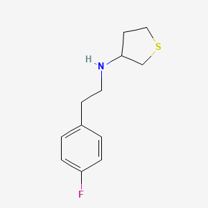 molecular formula C12H16FNS B13272327 N-[2-(4-fluorophenyl)ethyl]thiolan-3-amine 