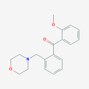 molecular formula C19H21NO3 B1327233 2-甲氧基-2'-吗啉甲基二苯甲酮 CAS No. 898749-96-7