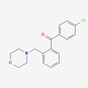molecular formula C18H18ClNO2 B1327236 4'-氯-2-吗啉甲基苯甲酮 CAS No. 898750-38-4